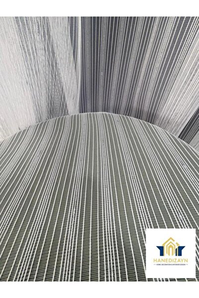 HANEDİZAYN Makarna Simli Tül Perde Ev Dekor Kırışmaz Ütü Istemez Pimapen Pileli