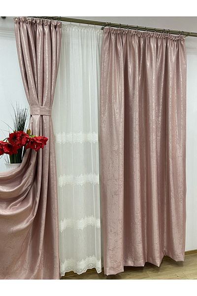 Liz Line Set of two blackout curtains, with drapery, various sizes and colors, from the "Monocrom" range by Liz Line
