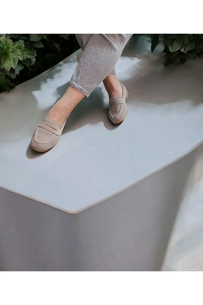 GokceKundura06 Women's Real Suede Leather Home, Office Ballerinas