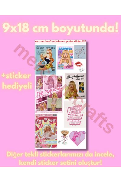merccuri crafts Sabrina Carpenter Sticker (10+ Pcs High Quality) - for Notebook Agenda, Laptop, Scrapbooking