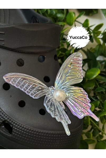 Crocs Büyük Kelebek 3D Terlik Süsü/Üç Boyutlu Kelebekli Terlik Charmı/Jibbitz