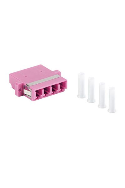 Lanberg Fiber optic network adapter with LC/UPC connectors, Lanberg 43378, MM QUAD OM4, purple