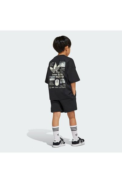 childbabyy Printed Black Men's Shorts Suit