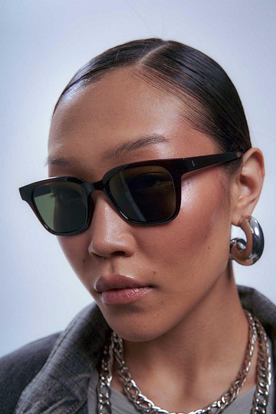 Bilge Karga Elvin Dark Brown Green Sunglasses
