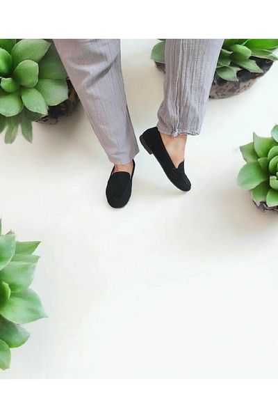 GokceKundura06 Women's Real Suede Leather Home, Office Ballerinas