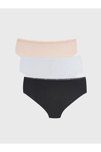 LC Waikiki LCW DREAM Chiloți hipster cu dantelă roz, pachet de 3