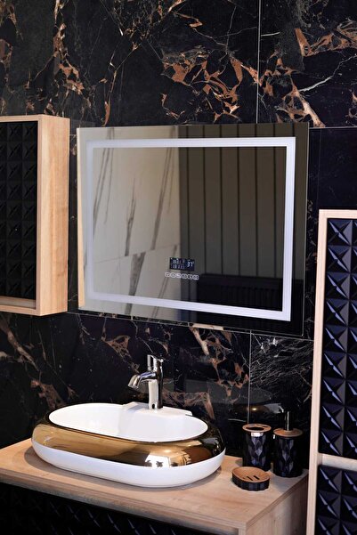 Avend Akıllı Bluetoothlu Buhar Tutmaz 3 Renk Ledli Ayna Banyo Aynası 75 Cm80x...