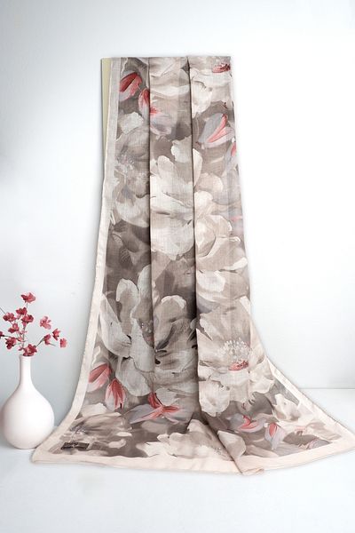 Sekine İpek Lumora Flower Soft Cotton Shal