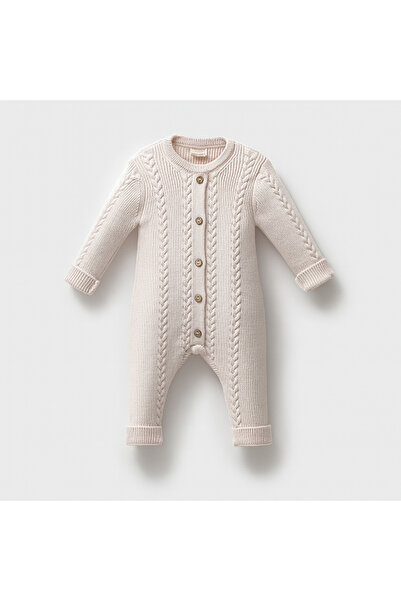 Nipperland GOTS ve OEKO-TEX Sertifikalı, Organik Kız Bebek Tulum 0-12 Ay