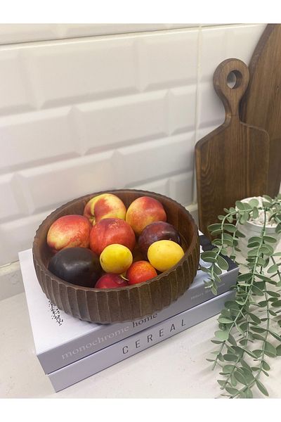 magical dreams 22cm Acacia Curve Bowl, Salad Bowl,Fruit Bowl