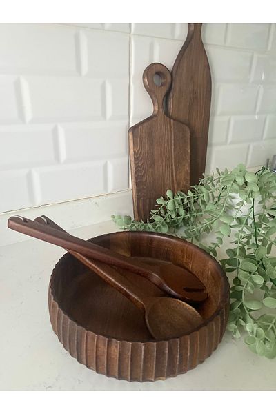 magical dreams Acacia Salad Bowl + Salad Serving Spoon Set