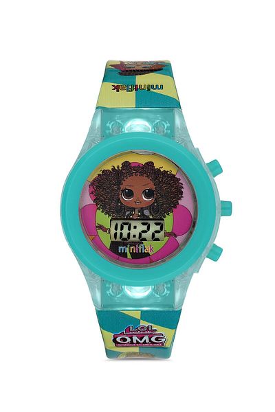 MiniFlak Lol Surprise! Licensed Omg7003 Turquoise Lighted Children's Watch