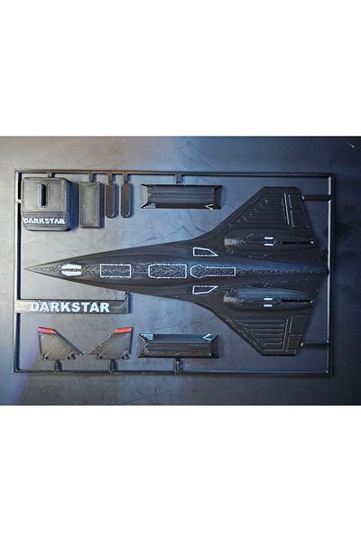 PUREYSMA Darkstar Aircraft Model Kit |   Installable Jet Model |   Science Fiction Themed Collectible Toy
