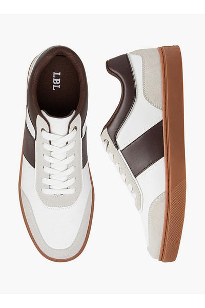 LBL by Shoexpress Men Panelled Sneakers with Lace-Up Closure