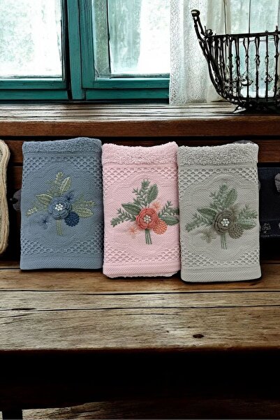 HAVLULAND 3'LÜ MORMENEKŞE 30X50 CM %100 PAMUKLU MUTFAK HAVLUSU