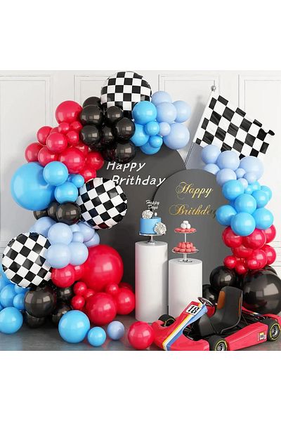 Baloane Vesele Racing Party Theme Balloon Arcade 101 Pieces ARC137