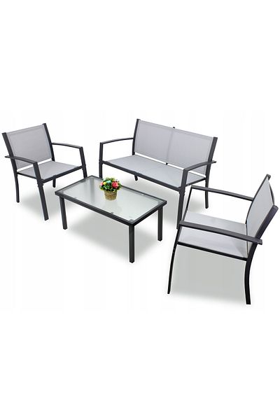 SERSIMO Set mobilier gradina/terasa Valencia, 2 fotolii, canapea si masuta
