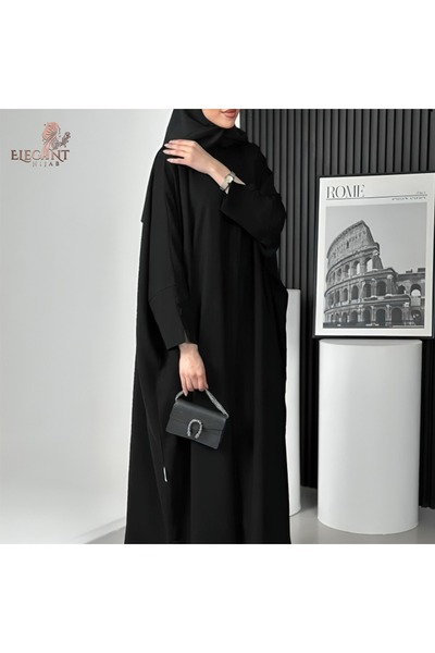 elegant hijab عباية سوداء فضفاضة