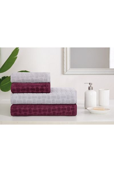 Özdilek Özdilek Tricot Velvet Towel Set
