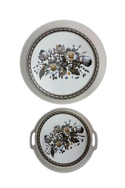Makri 48 cm and 32 cm Double Decorative Luxury Serving Tray