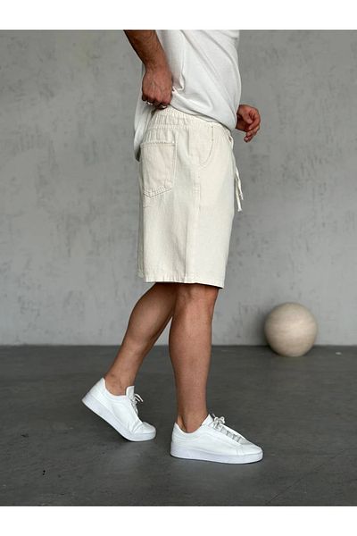 OHEPMODA Πλυμένο ανδρικό σορτς βερμούδας Gabardine