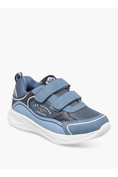 Lee Cooper Boys' Panelled Sneakers with Hook and Loop Closure