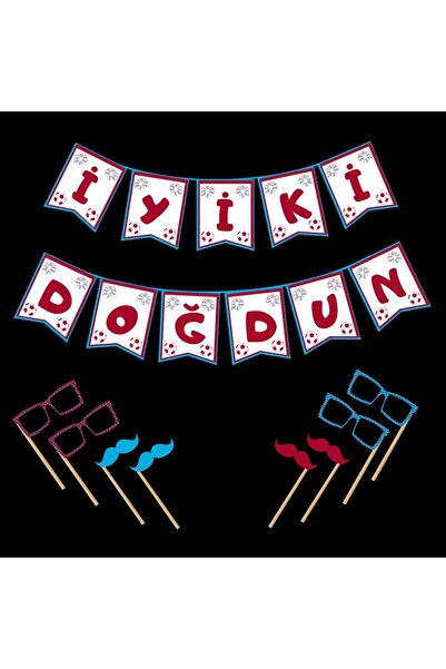 Ti Play كتابة عيد ميلاد باللون الأزرق العنابي (مع هدية قناع)