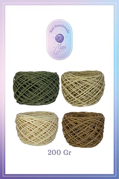 Mai Handmade Hobby ve Örgü Evi Σετ σχοινί χαρτιού των 4