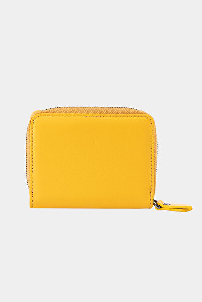Grande 2822 Genuine Leather Horizontal Snap Fastener Women's Wallet Arsel Yellow