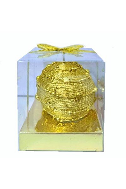 OEM Filigree Wax Candle, Star Garland Model, Gold, Gift Box
