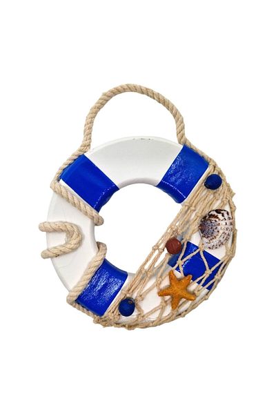 OEM Colac de salvare decorativ cu accesorii marine, albastru