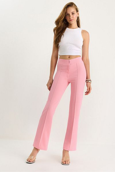 Bianco Lucci Women's Çima Detailed Spanish Leg Trousers 60283472