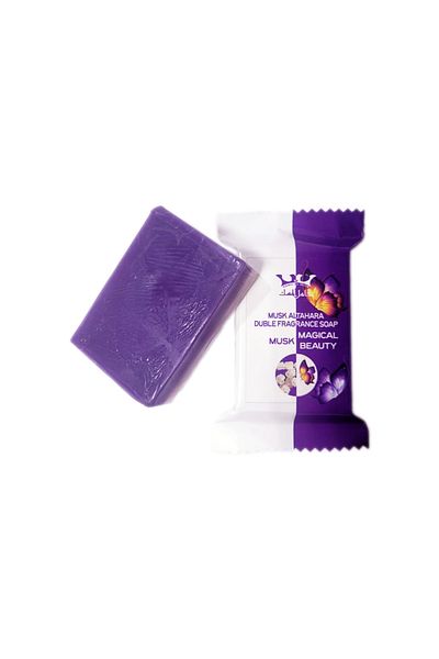 HAMIL ALMUSK Musk Holder Magical Beauty Soap Dual Scent, Musk & Violet, 100g
