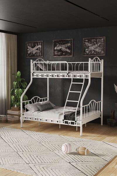 AKSviva İmaj 3 Kişilik Ebeveyn 3,Lü Metal Ranza 90x200 & 140x200