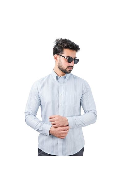 Giordano Men's Wrinkle-Free Long Sleeve Cotton Oxford Shirt