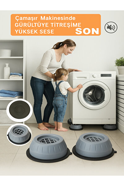 CVS Çamaşır ve Bulaşık Makinesi Kaydırmaz Gürültü ve Titreşim Önleyici 4 lü A...
