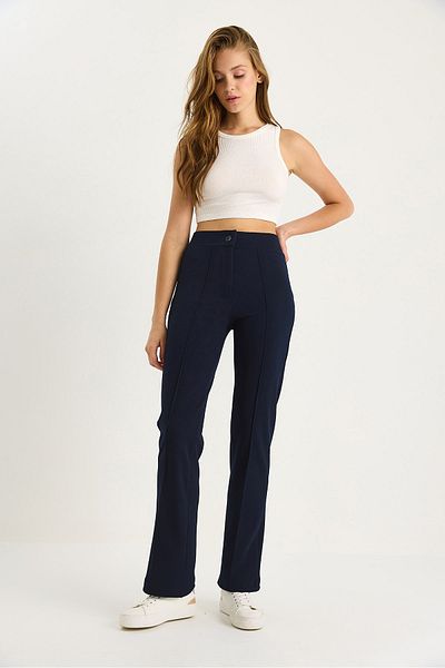 Bianco Lucci Women's Çima Detailed Spanish Leg Trousers 60283472