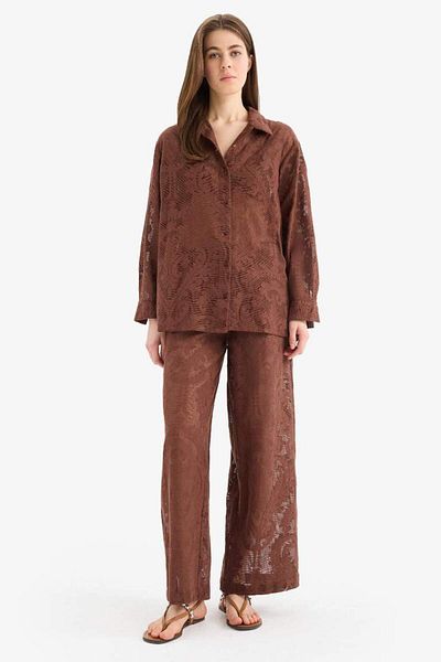 DeFacto New Season Lace Flexible Waisted White Beach Pants-Fall in Love