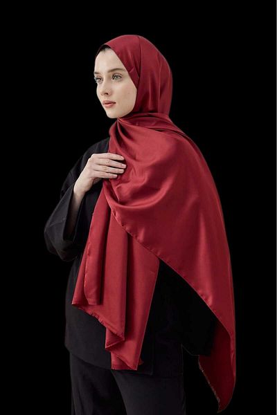 Freeista Burgundy Shawl Silky Series, the Front Is Light Glossy, but the Back Is Matte