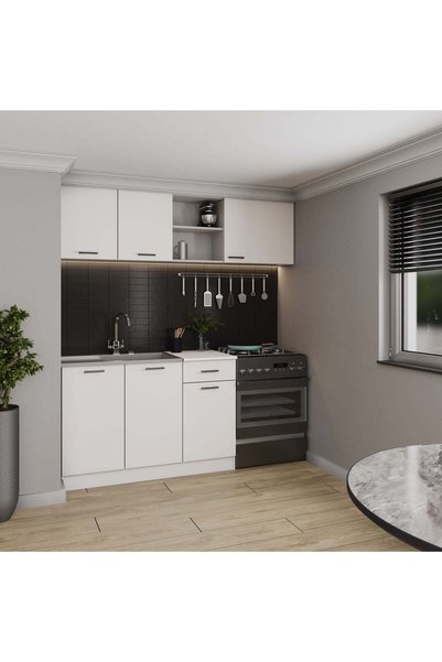 haaus.ro Set Bucatarie Kara, Alb, L 180 cm