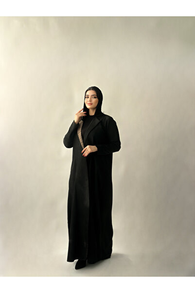 elegant hijab عباية مخملية بتصميم مثلثي