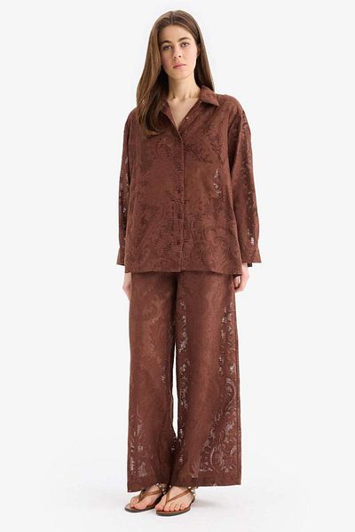 DeFacto New Season Lace Flexible Waisted White Beach Pants-Fall in Love