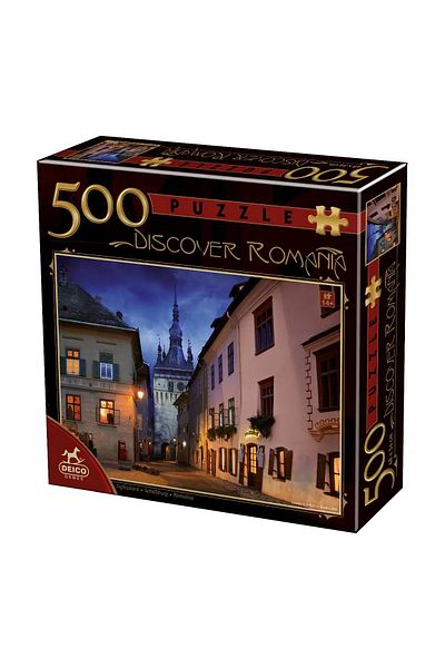 D-Toys Puzzle Sighisoara at night – Puzzle 500 pieces – Discover Romania