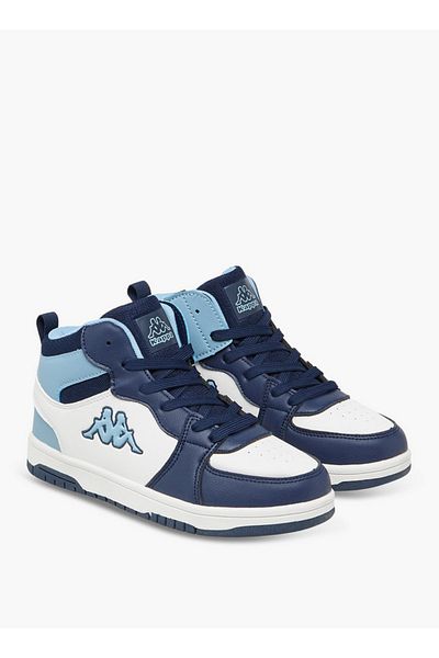 Kappa Boys' Panelled High Top Lace-Up Sneakers with Pull Tabs