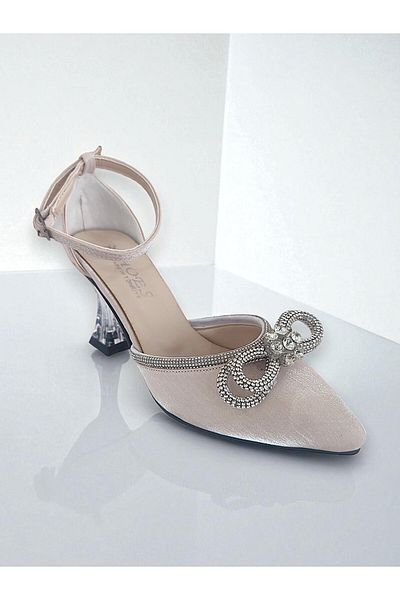 Elit 4453 Bej Nunta Logodna Femei Rochie de Seara Pantofi cu toc