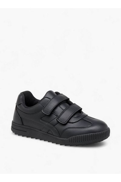 LBL by Shoexpress Boys Panelled School Shoes with Hook and Loop Closure