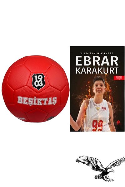 Beşiktaş Premium Football Ball No:5 Red Quaresma Poster Sticker Book