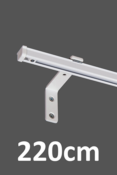 İzen Beyaz 220cm Tekli Metal Rustik (90mm) Metal L Duvar Montaj Ayaklı (19mm)...