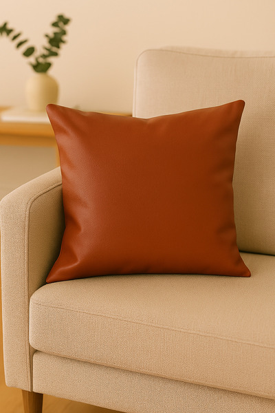 minial Leather Throw Pillow Pillow Case (45X45) Stylish Decorative 1 Piece