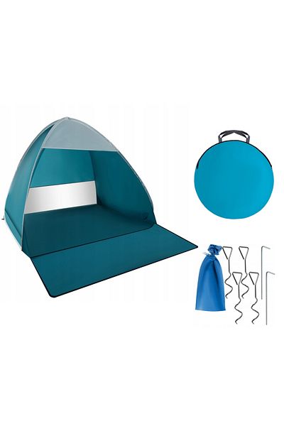 zola Blue beach tent, storage cover, 220x150x110cm, blue-grey